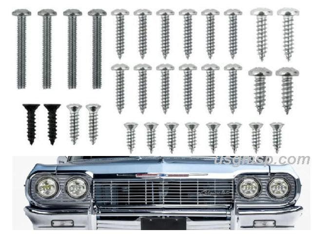 Screw Kit: 64 Chev Impala Bel Air - Exterior